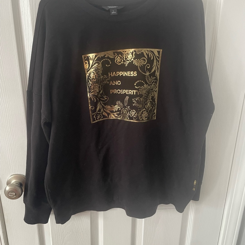 Simply Vera Wang Crew Neck Sweatshirt